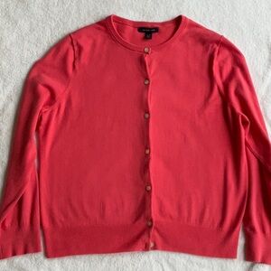 Ladies Lands End coral cardigan